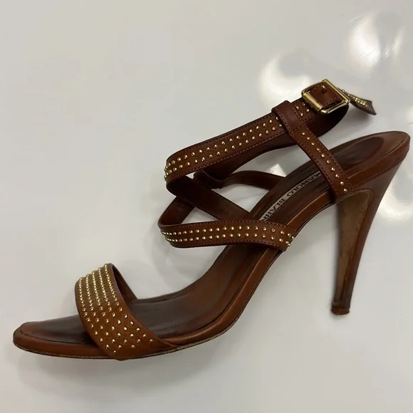 Studded & Strappy Manolo Blahnik Sandals - Picture 4 of 7